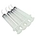 Fencia 4pcs Disposable Dental Irrigation Syringe Hand Pet Feeding Syringe for Birds Dogs with Curved Tip 12CC (10 ml Capacity)