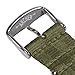 Archer Watch Straps - Seat Belt Nylon Military Style Watch Bands (Olive Green, Stainless, 20mm)