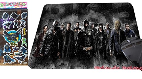 Batman Cast of Characters Mouse Pad with One Pack Batman 3-D Stickers. MP210