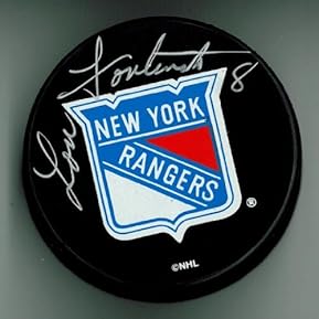 Lou Fontinato Autographed New York Rangers Puck