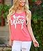 Mansy Women's Letter printed Wifey Tank Top ,Pink,Large