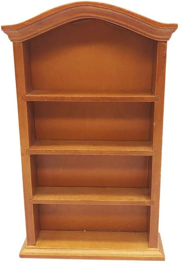 JKRTR Dollhouse Furniture Mini Bookshelf Miniature Living Room Kids Pretend Play Toy