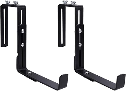 Amazon Com Yardwe Planter Box Bracket Set Outdoor Hanging Brackets Mounting Rail Hanger Kit For Plant Holders On A Balcony Deck Porch And Garden Fences 2pcs Garden Outdoor