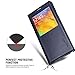 Note 3 Case, Galaxy Note 3 Case, Huijukon Elegant S-View Smart Flip Leather Case Cover with Auto Sleep/Awake Function for Samsung Galaxy Note 3 III (Black)