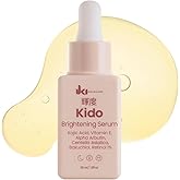 IKI Kido Brightening Serum - Reduces Dark Spots, Evens Skin Tone, Hydrates Deeply, Non-Irritating Formula, Kojic Acid, Alpha Arbutin, Retinol Serum for Face, Centella Asiatica, & Vitamin E