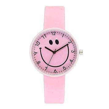 Aikrun Quartz Analogue Cute Jelly Stainless Steel Dial Artificial Leather Womens Wrist Watch