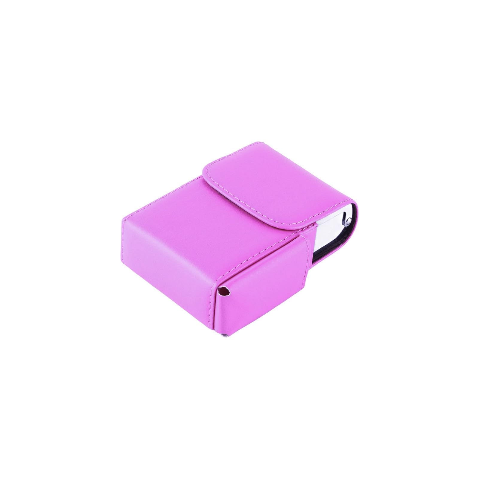 Fashionable PU Leather Cigarette Case Tobacco Pouch Lighter Holder Card Storage Box Name Card Storage Container for Man and Women (Red)