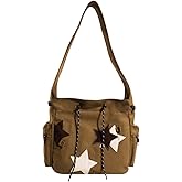 Cute Star Messenger Bag, Y2k Crossbody Bag, Kawaii Purse Canvas Crossbody, Aesthetic Shouder Bag For Women