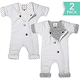 CribCulture 2-Pack Sleepsuit 2-Pack with Adjustable Ventilation for Infants 3-7 Months or 12-21 lbs for Transitioning Your Infant from Swaddling - Soft Sleep Suit Allows Baby to Move