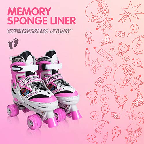 6 Kuxuan+Roller+Skates+Adjustable+Illuminating