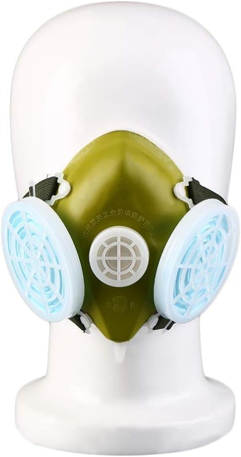 VAWAA 1 Pc Dual Respirator Gas Mask Filtering Mists Metallic Fumes Anti-dust Twin Chemical Spray Paint For Welding Grinding