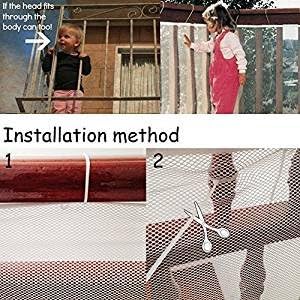 ProttyLife Balcony Stairs Safety Net-Kid Safe Deck Guard,Banister Guard Stair Net for Children