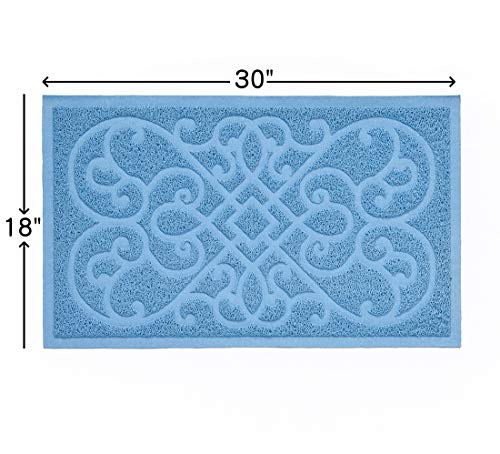 PetLike Cat Litter Mat Kitty Litter Mats for Tray Boxes, Kitty Litter Trapping Mat House Floors Clean (Sky Blue) - Thumbnail 5