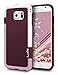 Galaxy S6 Edge Case, LoHi Hybrid [Dual Protection] Shockproof Case [Extra Front Raised Lip] Soft TPU & Hard PC Bumper Case Anti-Scratch Protective Back Cover for Samsung Galaxy S6 Edge - Red Wine