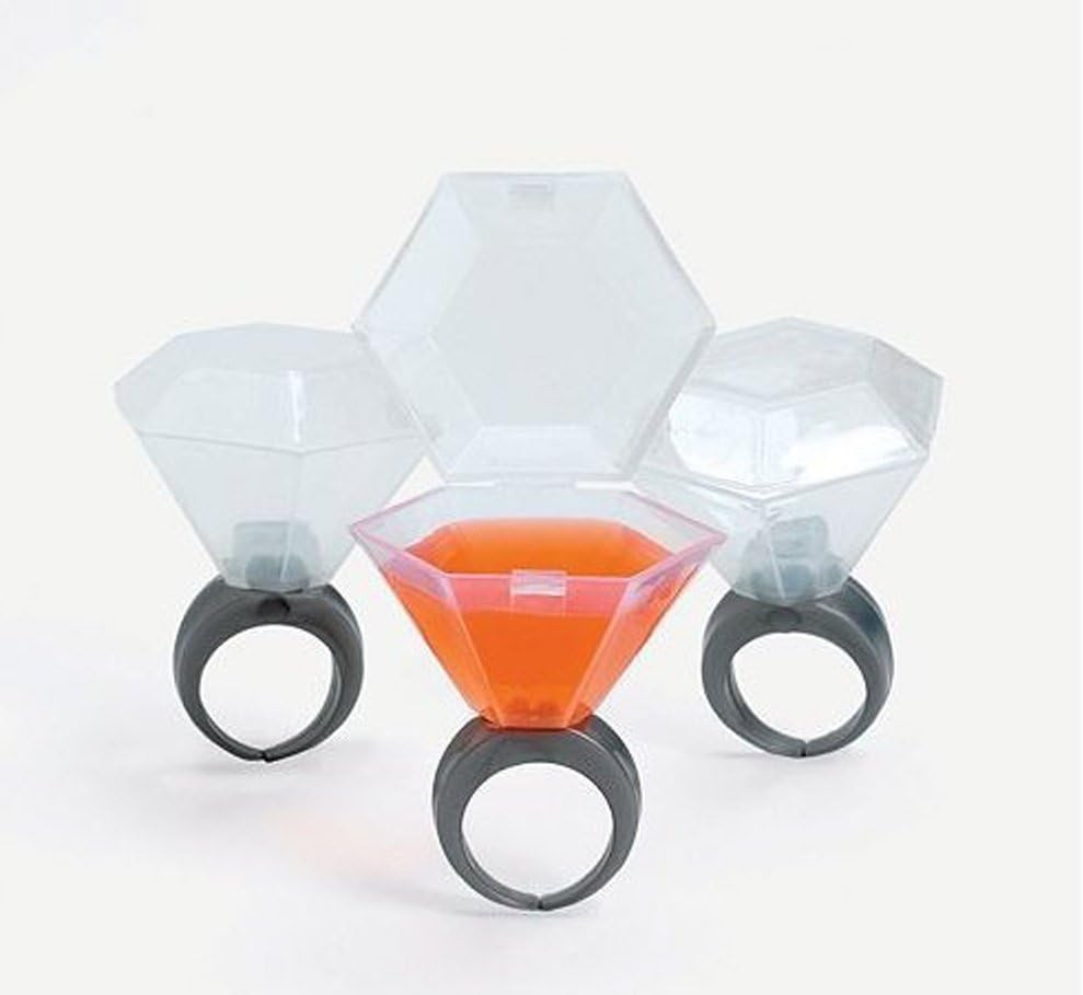 Plastic Wedding Ring Shot Glass (24 Shot Glasses)