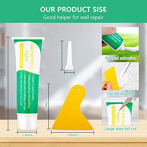 Safe Mend Wall Repair, 4 Pack Drywall Repair Kit with Scraper, Wall