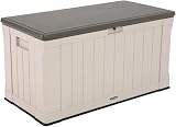 LIFETIME Heavy-Duty Outdoor Storage Deck Box Desert Sand Wood Look 439 L