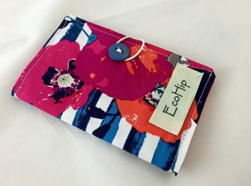 Tea Bag Wallet - Tea Bag Case - Tea Bag Organizer - Art Gallery Skopelos Paparounes in Crimson