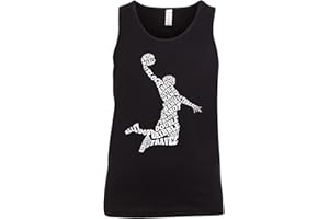 Threadrock Boys Basketball Player Typography Word Art Youth Tank Top