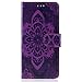 Note 5 Case,Galaxy Note 5 Case,CASELAND [Premium Flip] PU Leather Wallet Stand Protective Cover Case For Samsung Galaxy Note 5 - Purple Flower
