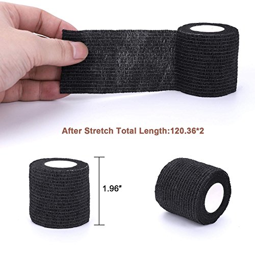 Self-Adhesive Cohesive Wrap Bandage Flexible Stretch Tape Athletic Strong Elastic First Aid Tape for Wrist, Ankle Sprains, Swelling 12 Packs, 2Inch X 5Yards