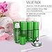 Essential Oil Roller Bottles [Plastic Roller Ball] FREE Plastic Pippette and Funnel - Refillable Glass Color Roll On for Fragrance Essential Oil - 30ml 1 oz (8 PACK, GREEN)