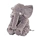 Misslight Elephant Cushion Cute Stuffed Animal Cushion Plush Soft Toys (Grey)