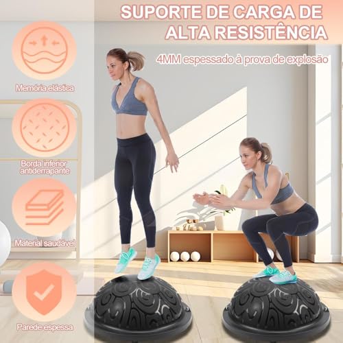 58*58*25cm, Meia Bola Suiça Equilíbrio Balance Dome Ball para Pilates Yoga, Meia Bola Suíça Tipo Ball Exercícios de Solo Equilíbrio Fortalecimento Muscular Pilates Yoga, Meia Bola Balance, Dome Ball