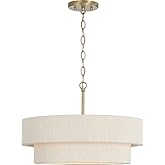 Capital Lighting 349841MA Delaney Modern Hand-Wrapped Rope Drum Pendant Ceiling Light Fixture, 4-Light 240 Total Watts, 13" H