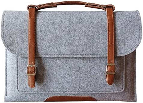 Jofook-Felt Laptop Sleeve Bag Case Cover for All 15.-15.6 Inch Laptop Notebook / Macbook Pro / Macbook Unibody / Macbook Air / Ultrabook / Chromebook （Gray )