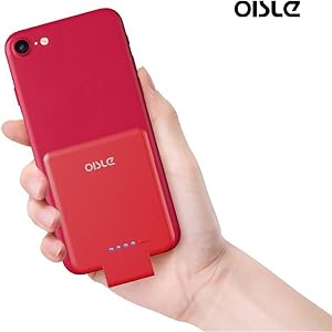 oisle Portable Charger Mini Power Bank PowerCore 2200mAh Wireless External Backup Battery Pack High-Speed Ultra Thin Charging Compatible with iPhone 5(s)/6(s)/7/8/X -Red