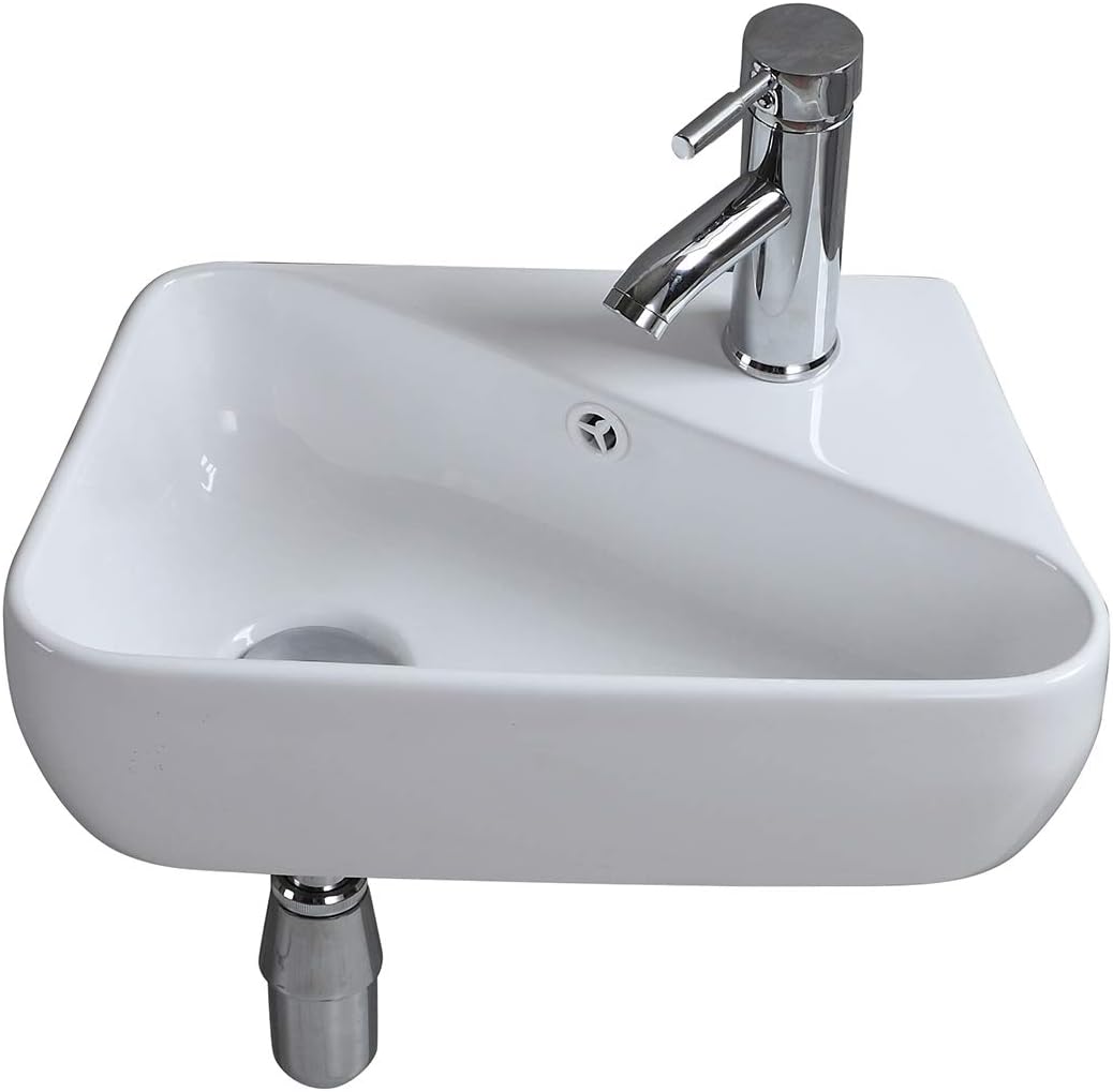 Instalación de baño y cocina Lavabo de Cerámica Lavabo Blanco Pequeño