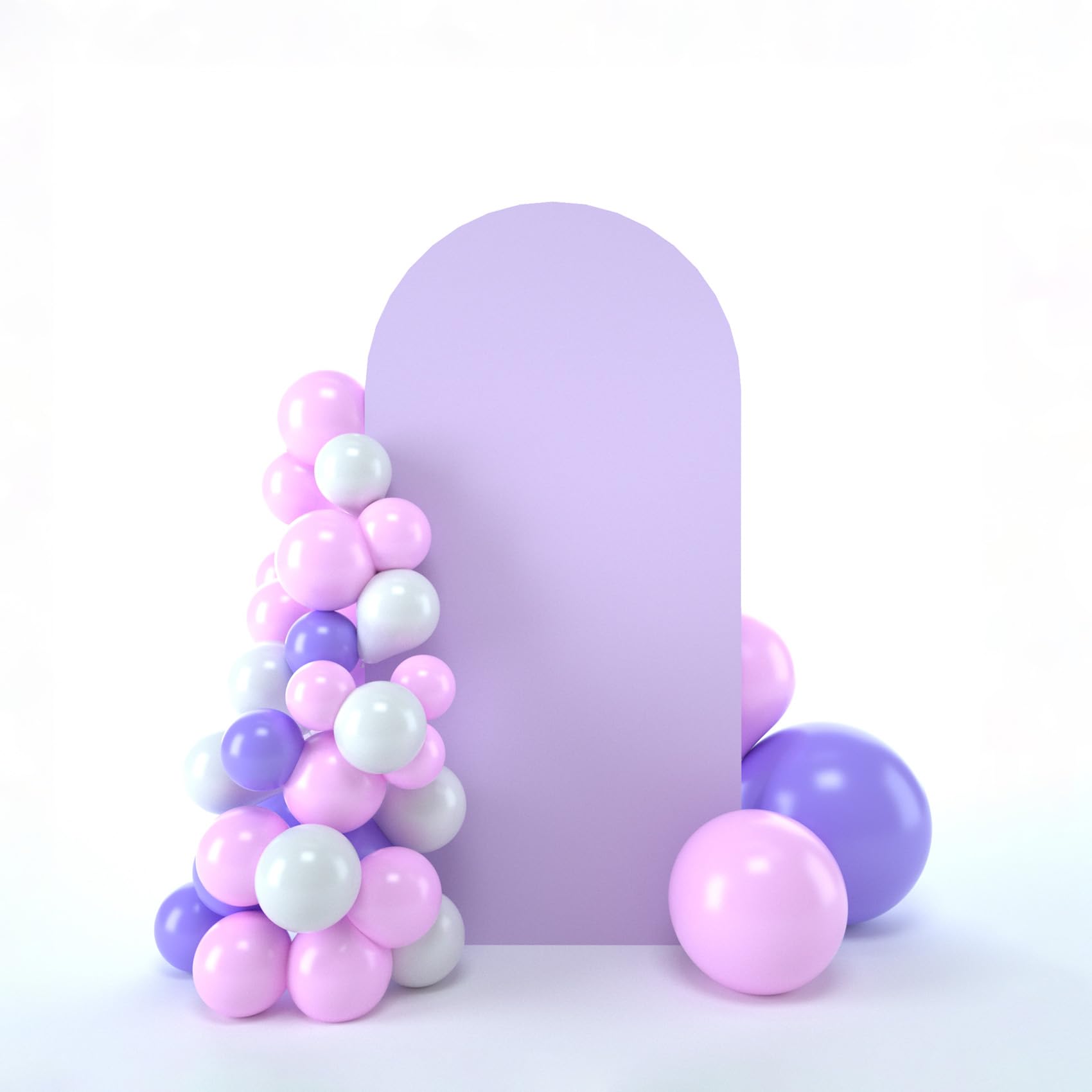 Photo 1 of bricia Wedding Arch Backdrop Stand Cover, 6FT Double Sided Stretchy Arch Cover Fitted Wedding Birthday Party Banquet Decoration (Lavender 72''Lx31.2''W)
