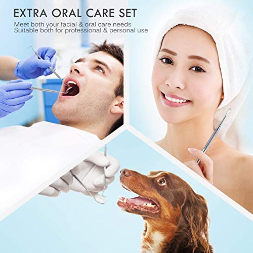 Dental Tools, ElleSye 3 PACK Dental Hygiene Tool Dental Kit, Mouth Mirror, Dental Pick, Tweezers, Stainless Steel, Rust-Free for Oral Care And Teeth Cleaning, Remove Tartar, Stain - Thumbnail 4