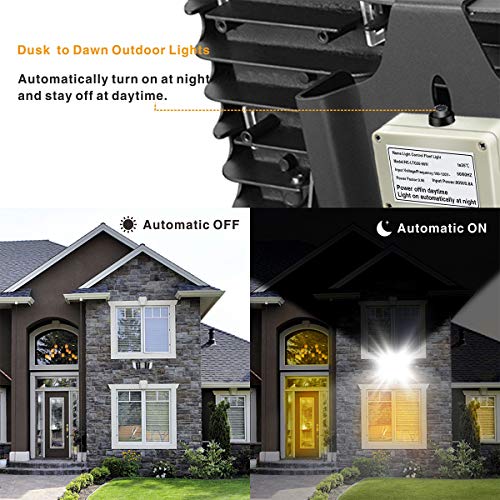 LED Flood Light, STASUN 90W 8100lm Dusk to Dawn Security Lights with 330Â°Wide Lighting Area(Photocell Included), 6000K Daylight, OSRAM LED Chips, Waterproof, Great for Yard, Street, Parking Lot