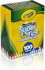 CRAYOLA Super Tips Washable Markers 100 Count Kids Art Set view 4
