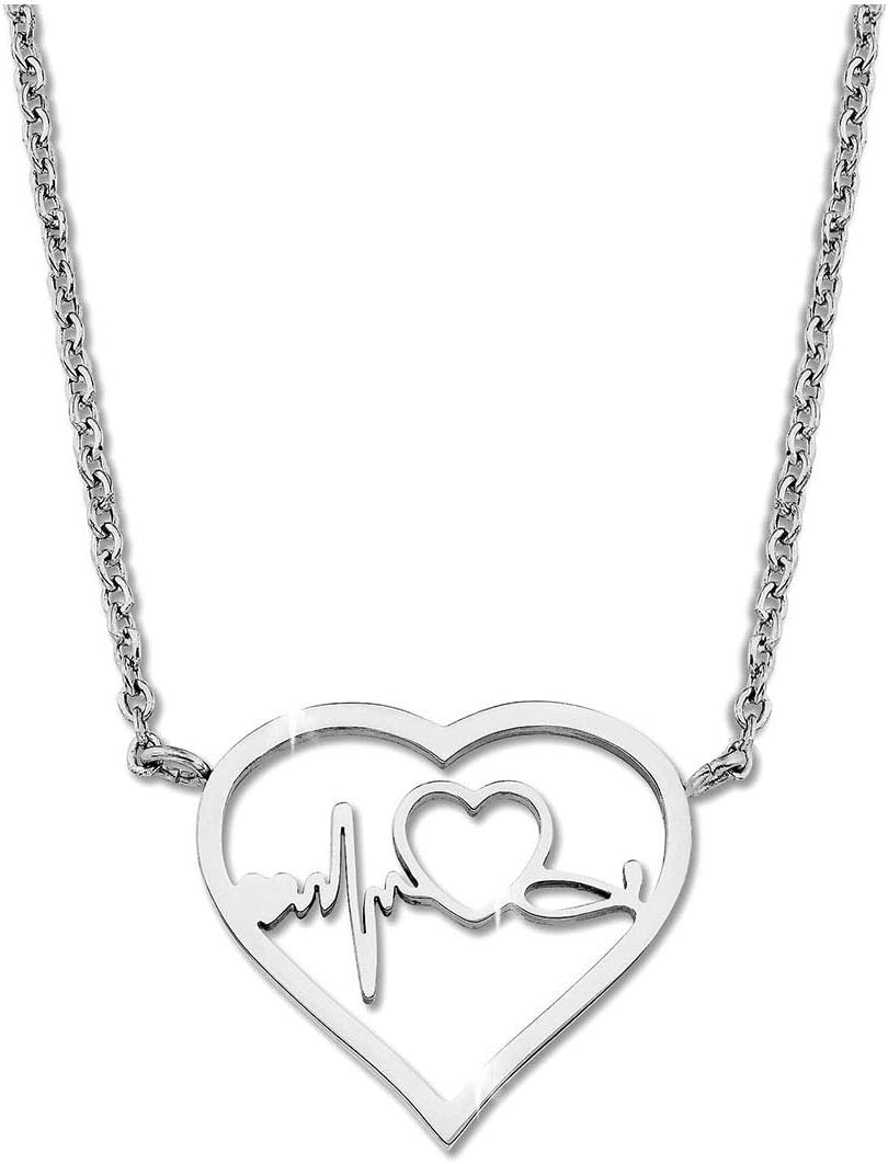 Green Turtle Valentines Gifts for Her Heart Pendant Jewellery Necklace for Women Nurse Romantic Love You Present Jewelry Silver Color