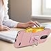 LG Stylo 3 /Stylus 3/Stylo 3 Plus Case with Phone Stand,Ymhxcy [Credit Card Slots Holder][Metal Brushed Texture] Hybrid Dual Layer Full-Body Shockproof Protective Cover Shell LG LS777-LCK Rose Gold