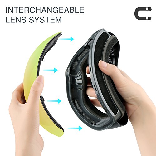 image for AKASO Mag-Pro OTG Ski Goggles, Snowboard Goggles - Magnetic Interchang