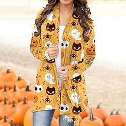 HUCHPI Zip Sweater Tie Front Cardigan Plus Size