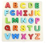 YouΞ Wooden Chunky Alphabet Learning Puzzle Board for Toddlers