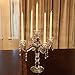 Allgala Crystal Candle Holder 5-Arm Taper Candlestick Crystal Candelabra - Centerpiece for Home Wedding Event and Party Festival