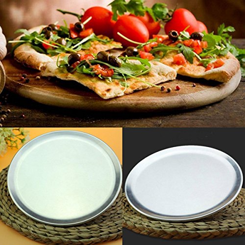 image for Unknown Aluminium Round Pizza Tray Plate Bake Pan Kitchen Cookware 10/
