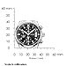 SONGDU Mens Date Multifunction Chronograph Quartz Wrist Watch Black Dial Black Leather Band