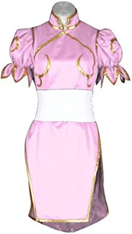 YuanCos Chun-Li Cheongsam Dress Halloween Pink Cosplay Costume