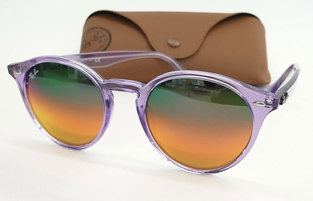 ray ban glasses with red writing inside