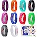 Padgene Lots Of 10 Silicone Rubber Gel Jelly Unisex LED Wrist Watch Bracelet