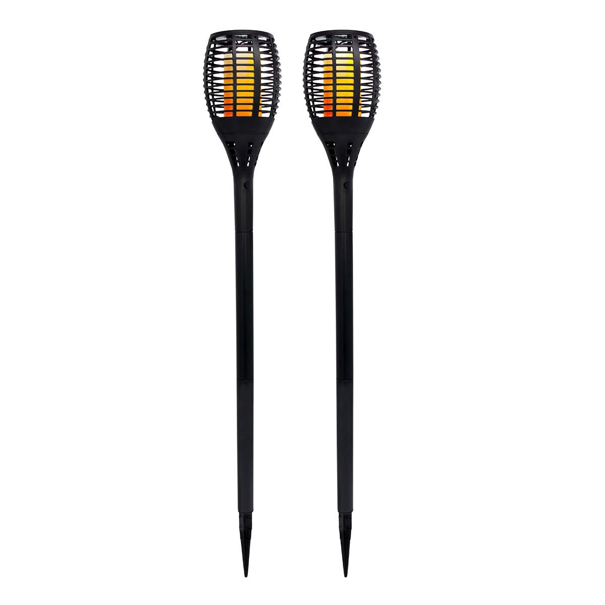 Mini Maity Sun Mini Solar Torch Flame Effect LED Warm White Height 70 cm Pack of 2
