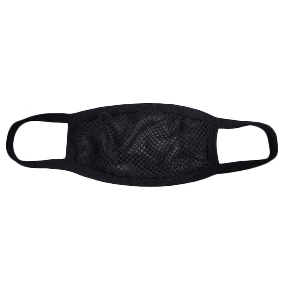 Zarapack Black Mysterious Silk Lace Mesh 2 layer Fashion Face Mask Mouth Mask Muffle