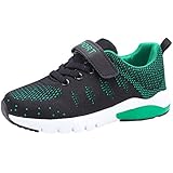 MAYZERO Kids Tennis Shoes Breathable Athletic Shoes Lightweight Walking Running Shoes Fashion Sneakers for Boys and Girls Dark Green